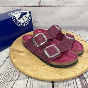 Birkenstock Arizona Big Buckle Festival Fuchsia Sandals Womens Sz 41 L10 Narrow